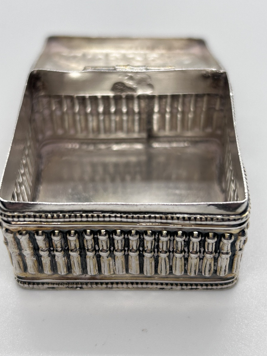 Tabatière en argent massif décor asiatique -photo-4