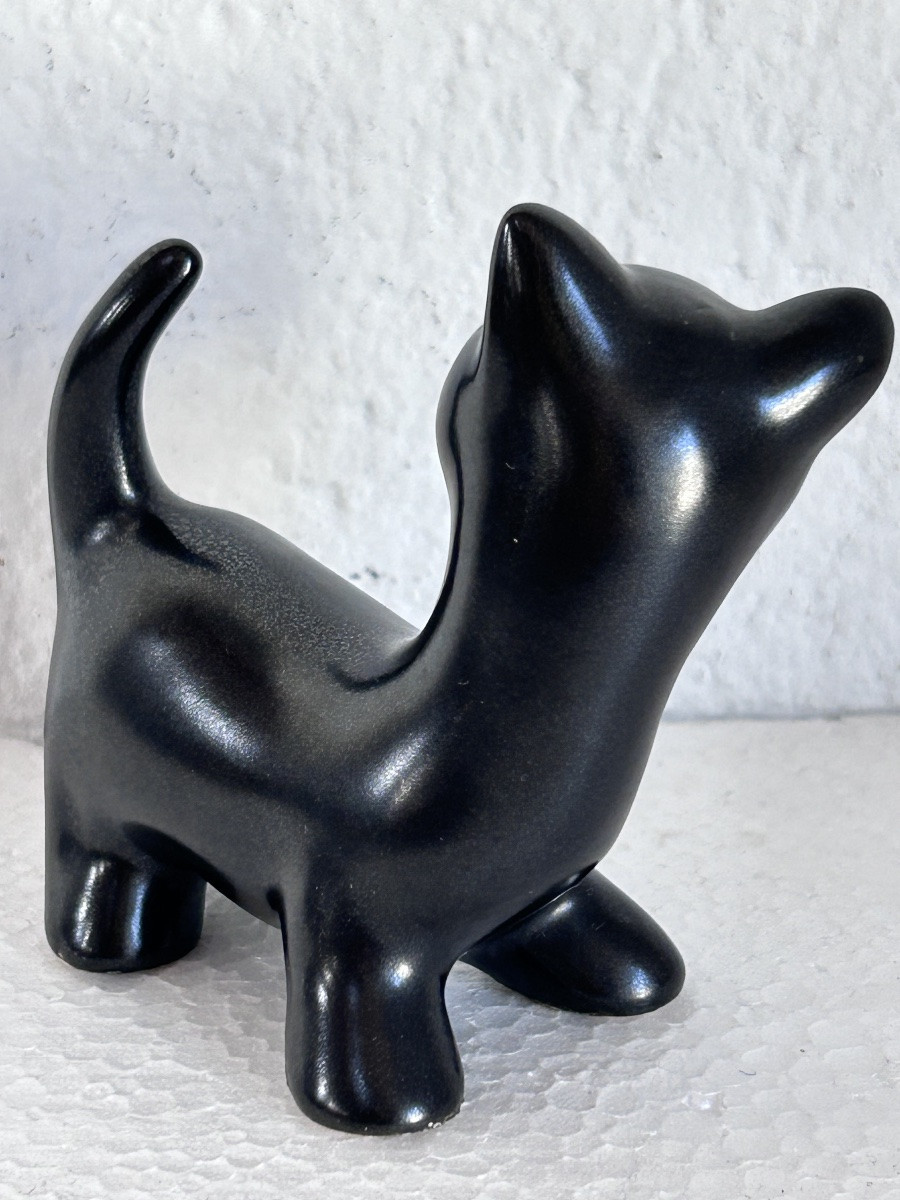 Villeroy & Boch Luxembourg, Black Earthenware Cat -photo-3