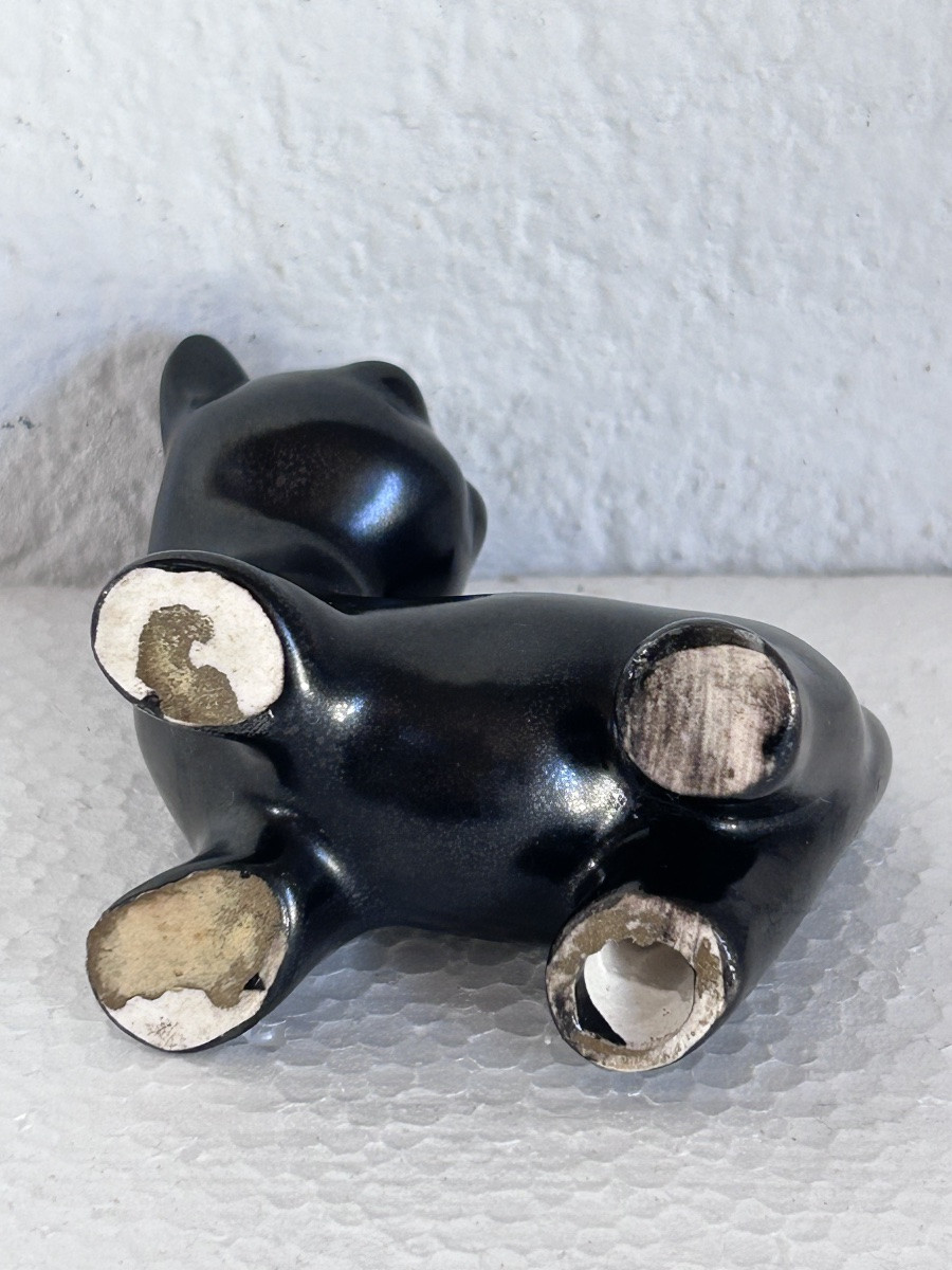 Villeroy & Boch Luxembourg, Black Earthenware Cat -photo-4