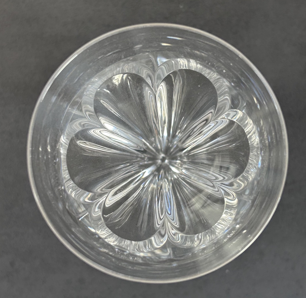 Val Saint Lambert, 12 verres à vin rouge art déco en cristal-photo-2