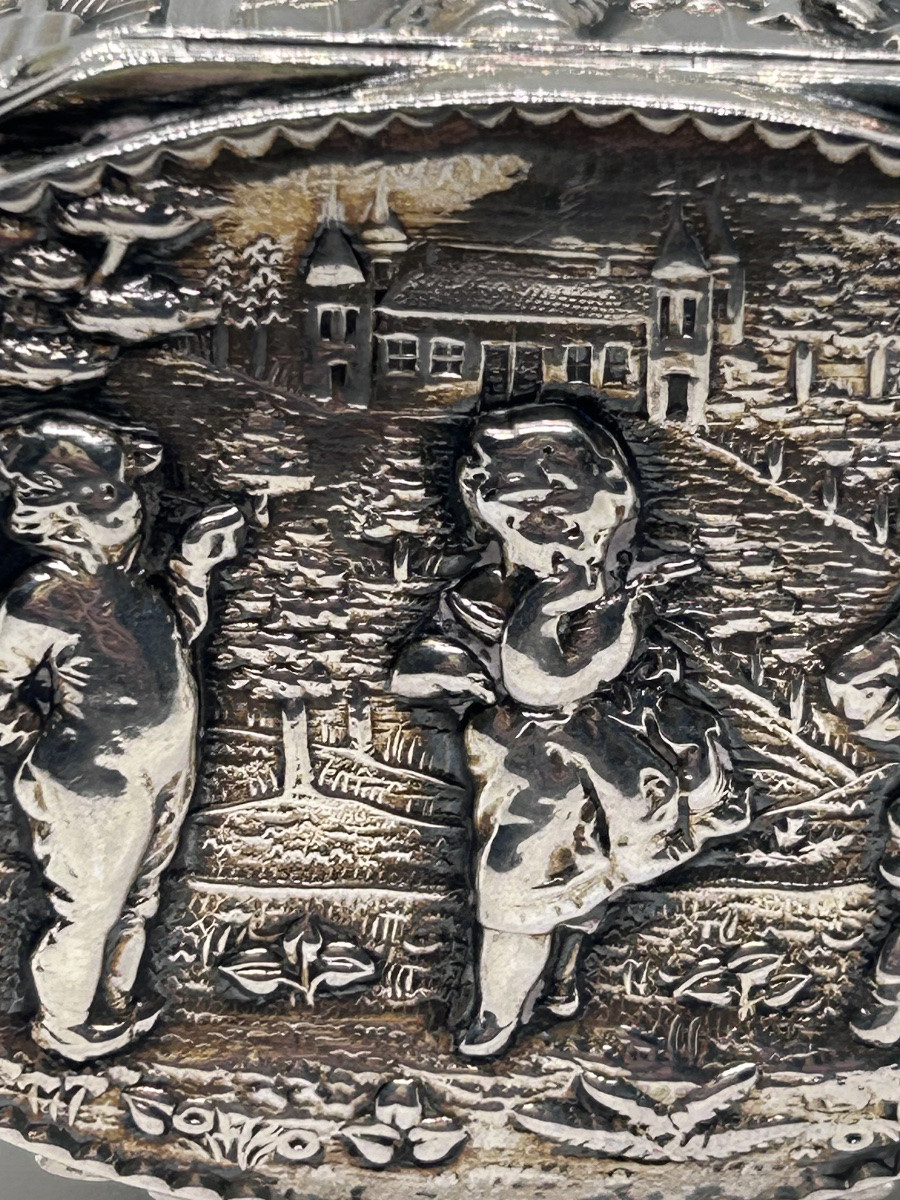 English Snuffbox In Solid Silver-photo-1