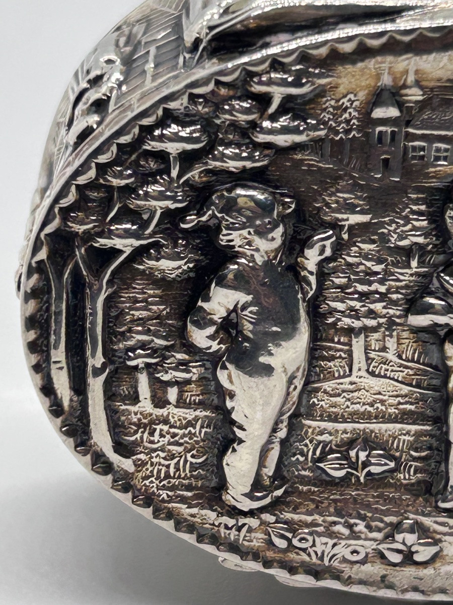 English Snuffbox In Solid Silver-photo-2