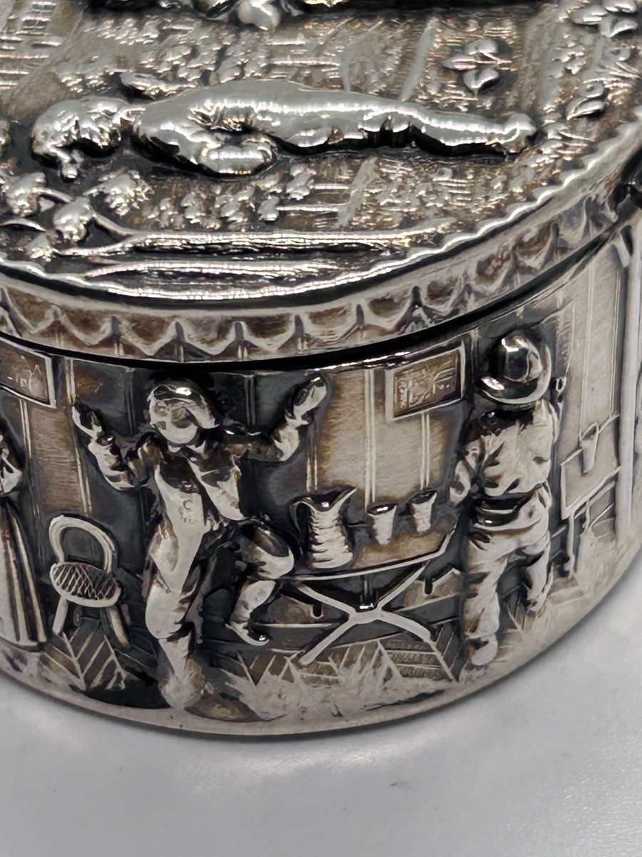 English Snuffbox In Solid Silver-photo-3