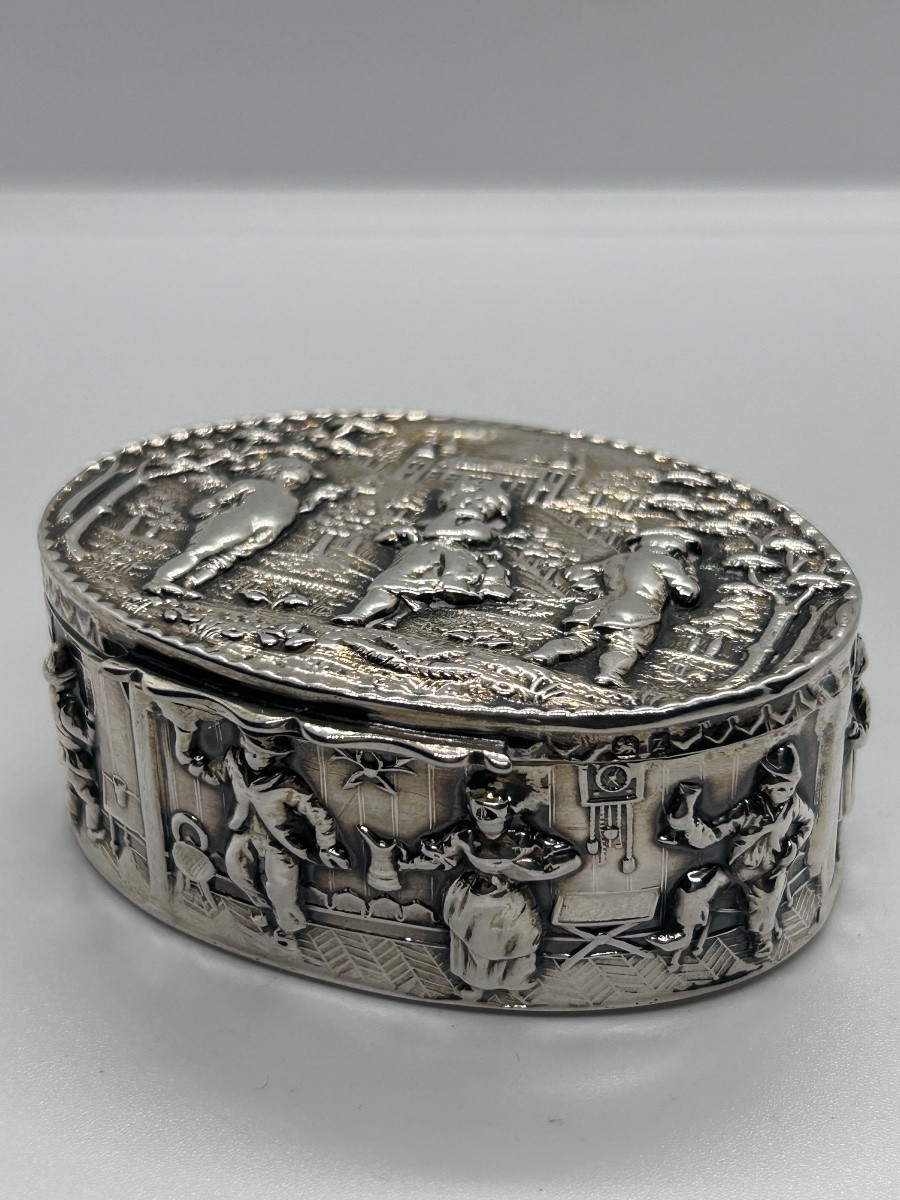English Snuffbox In Solid Silver-photo-4