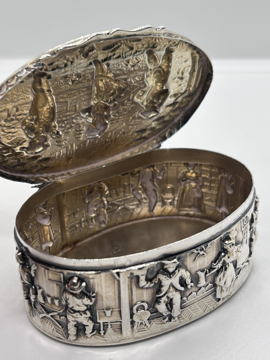 English Snuffbox In Solid Silver-photo-5
