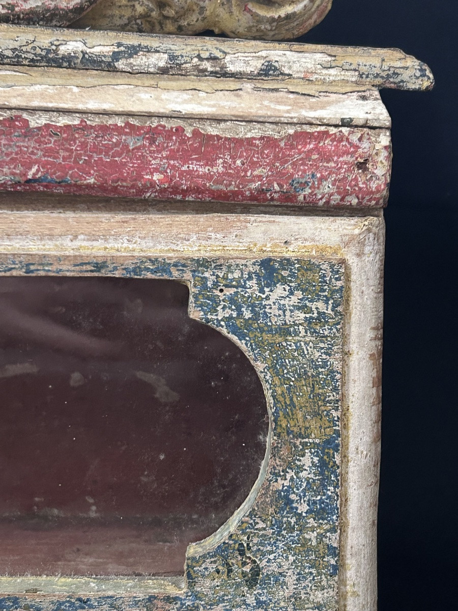 Painted Wooden Reliquary Box, From Luxembourg, Late 18th Century-photo-4