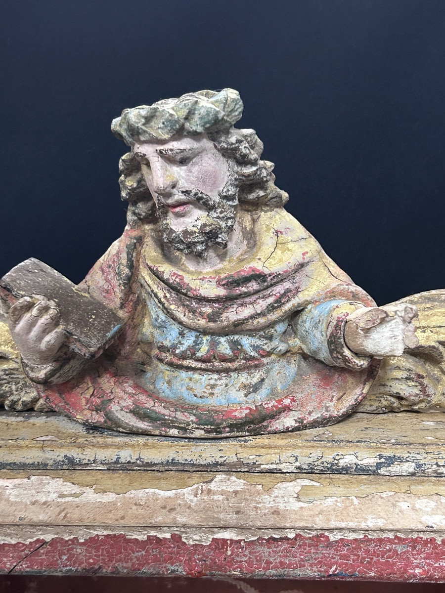 Painted Wooden Reliquary Box, From Luxembourg, Late 18th Century-photo-6