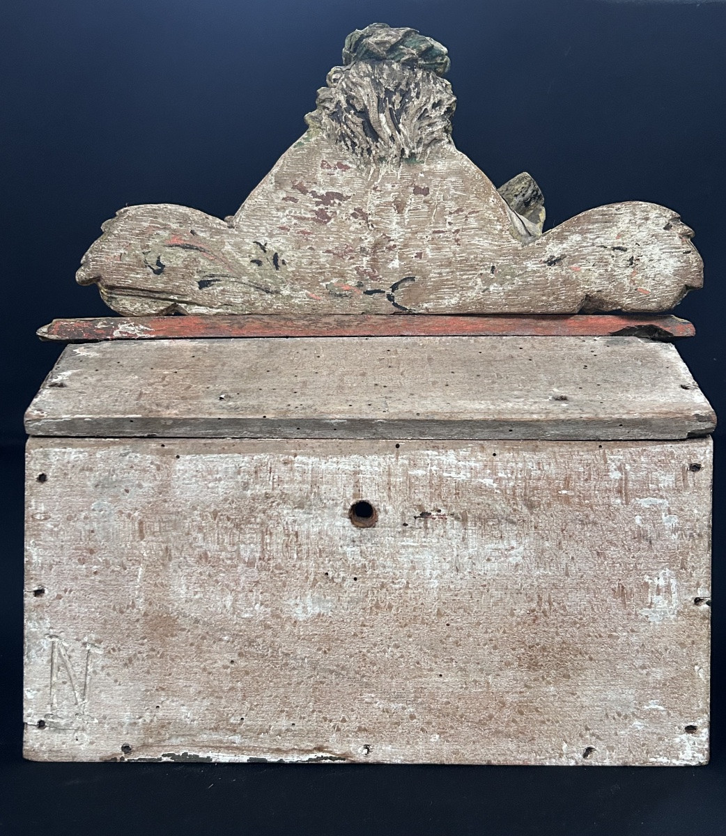 Painted Wooden Reliquary Box, From Luxembourg, Late 18th Century-photo-7