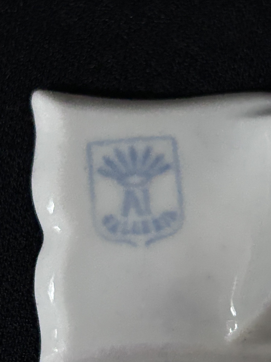 Lot de 12 porte-noms en porcelaine, décor floral-photo-4