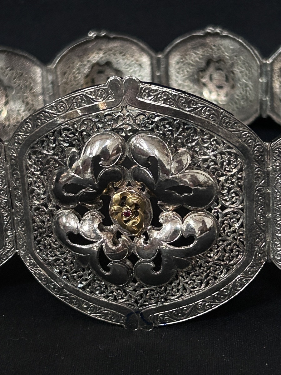 Ceinture marocaine en argent massif-photo-2