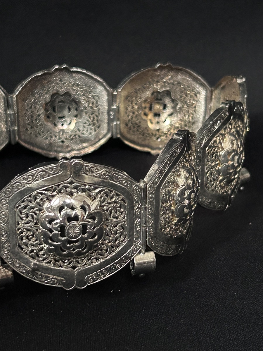 Ceinture marocaine en argent massif-photo-3