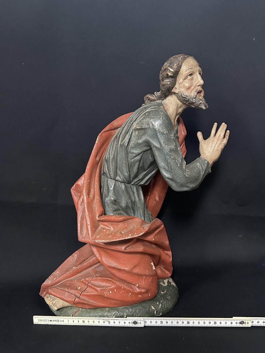 Statue Of Saint Matthew In Carved Wood, Scholtus Luxembourg Workshops -photo-8