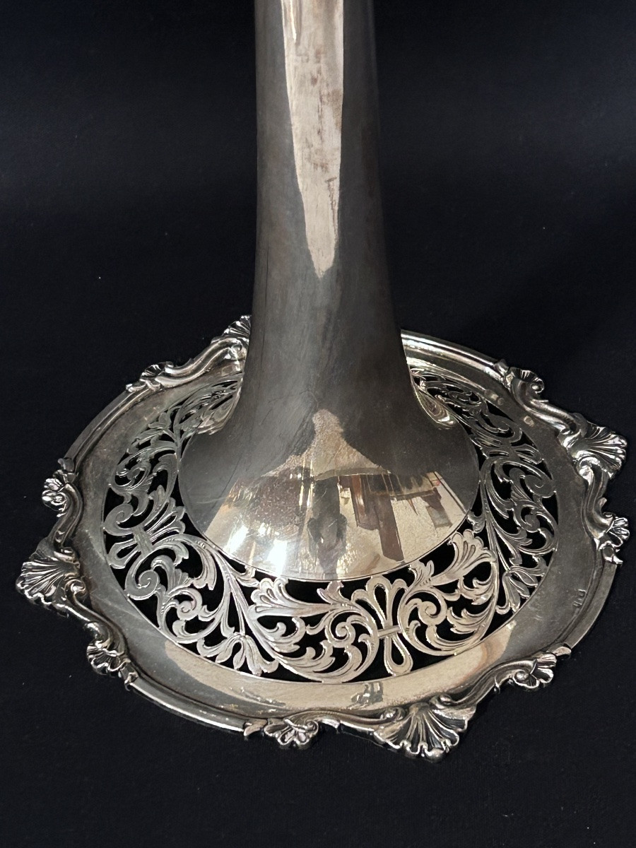 Chandelier hongrois en argent massif-photo-2