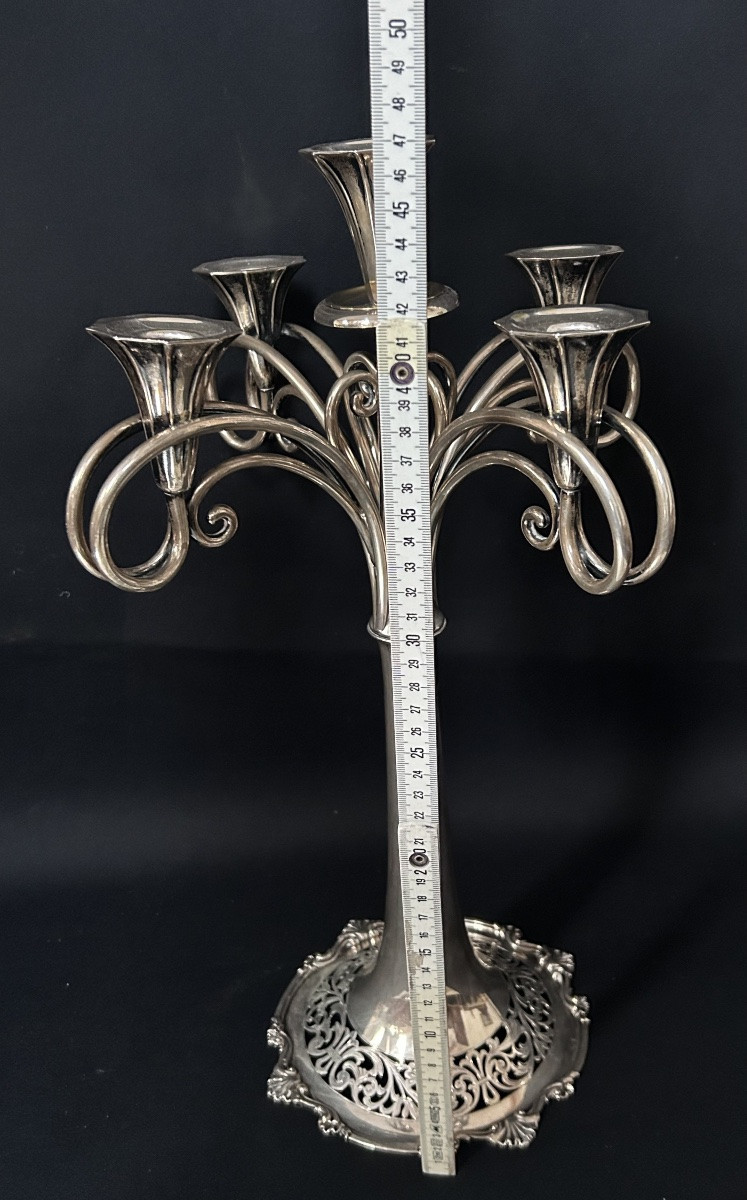 Chandelier hongrois en argent massif-photo-8