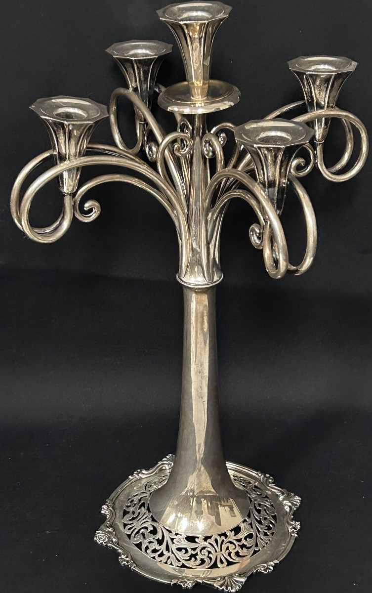 Chandelier hongrois en argent massif