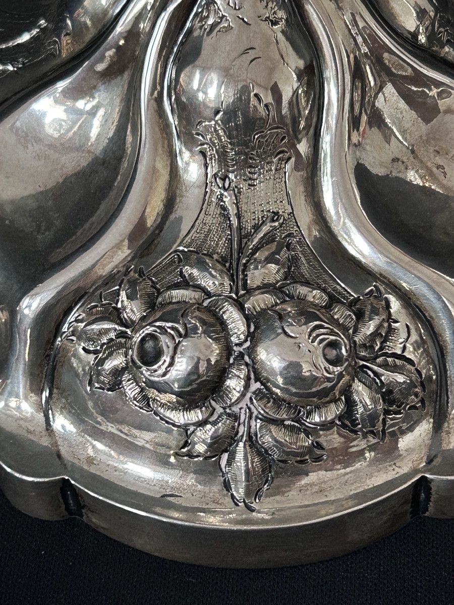 Paire de chandeliers hongrois en argent massif 13 lot -photo-3