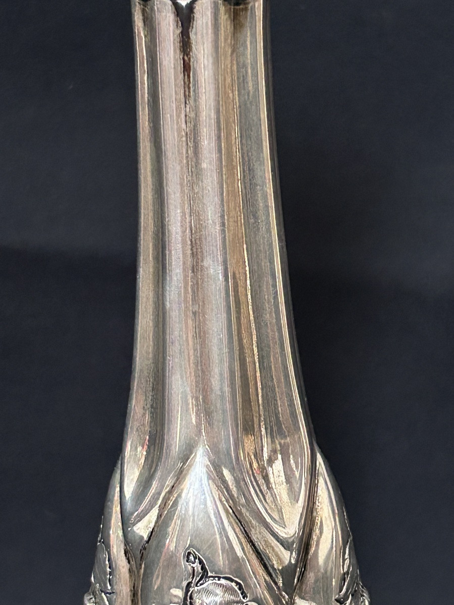 Paire de chandeliers hongrois en argent massif 13 lot -photo-2