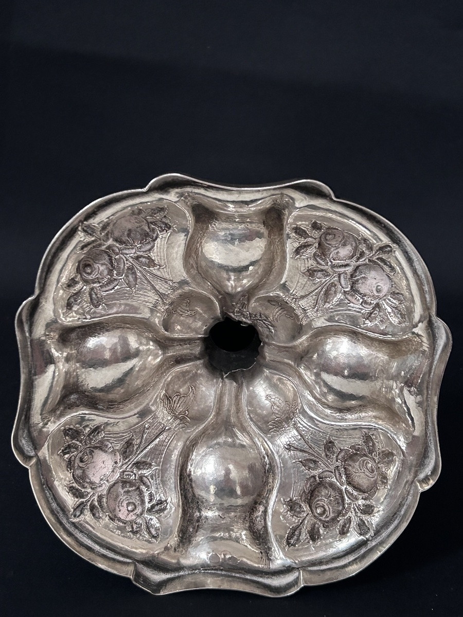 Paire de chandeliers hongrois en argent massif 13 lot -photo-4