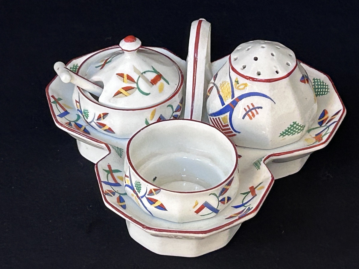 Huttensteinach, Art Deco Porcelain Condiment Dish -photo-2