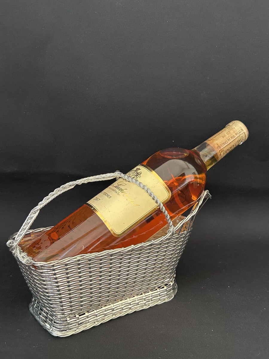 Christofle, Silver-plated Metal Wine Basket -photo-3