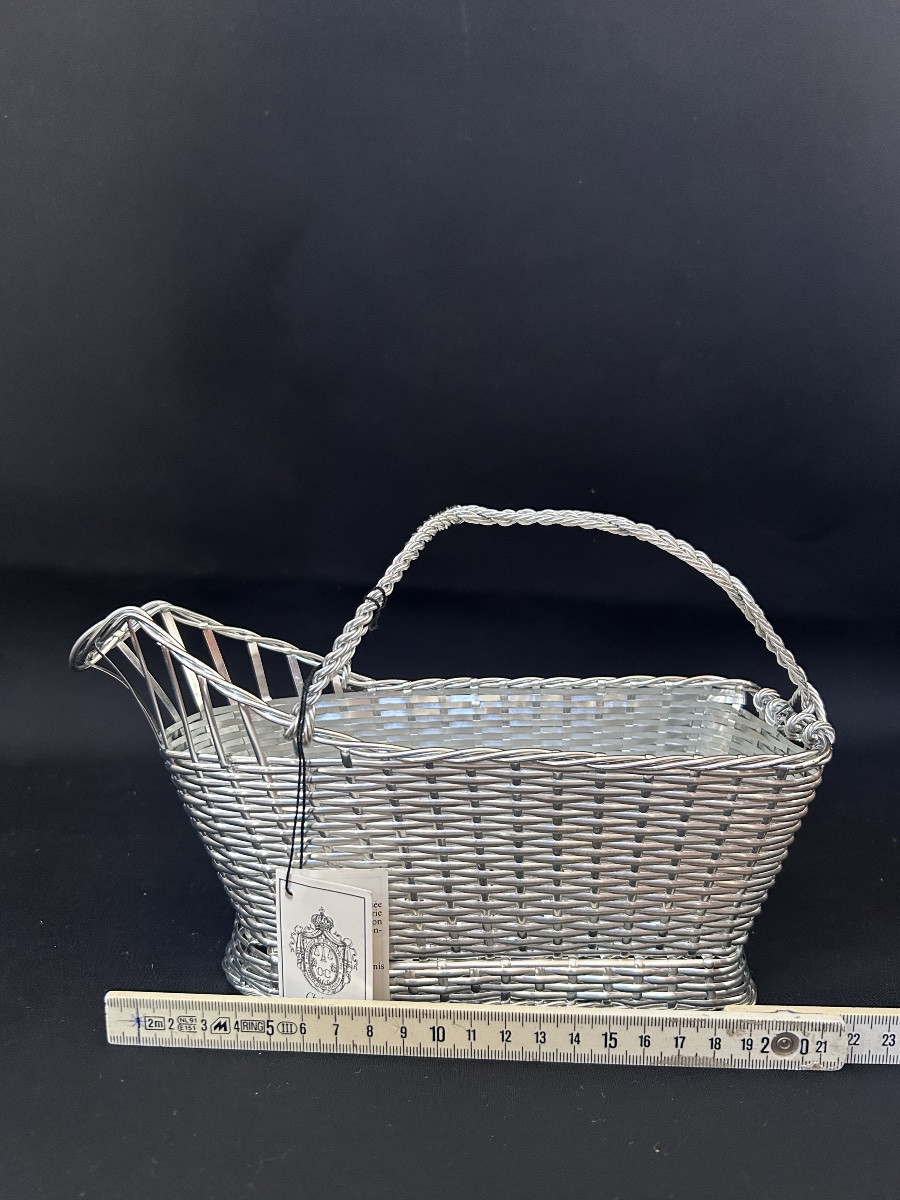 Christofle, Silver-plated Metal Wine Basket -photo-4