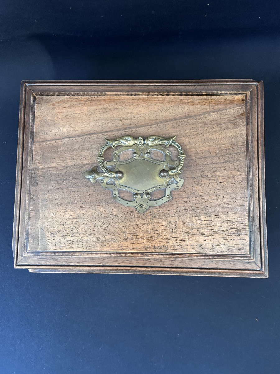 Walnut Jewelry Box, Late 19th Century-photo-4