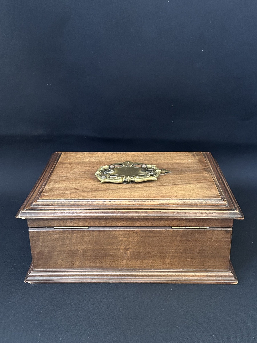 Walnut Jewelry Box, Late 19th Century-photo-4