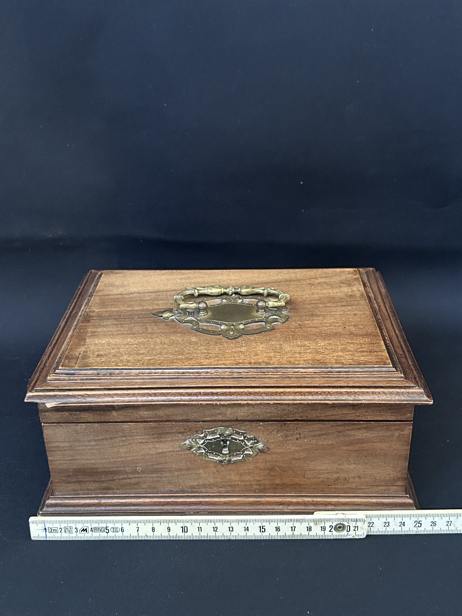 Walnut Jewelry Box, Late 19th Century-photo-5