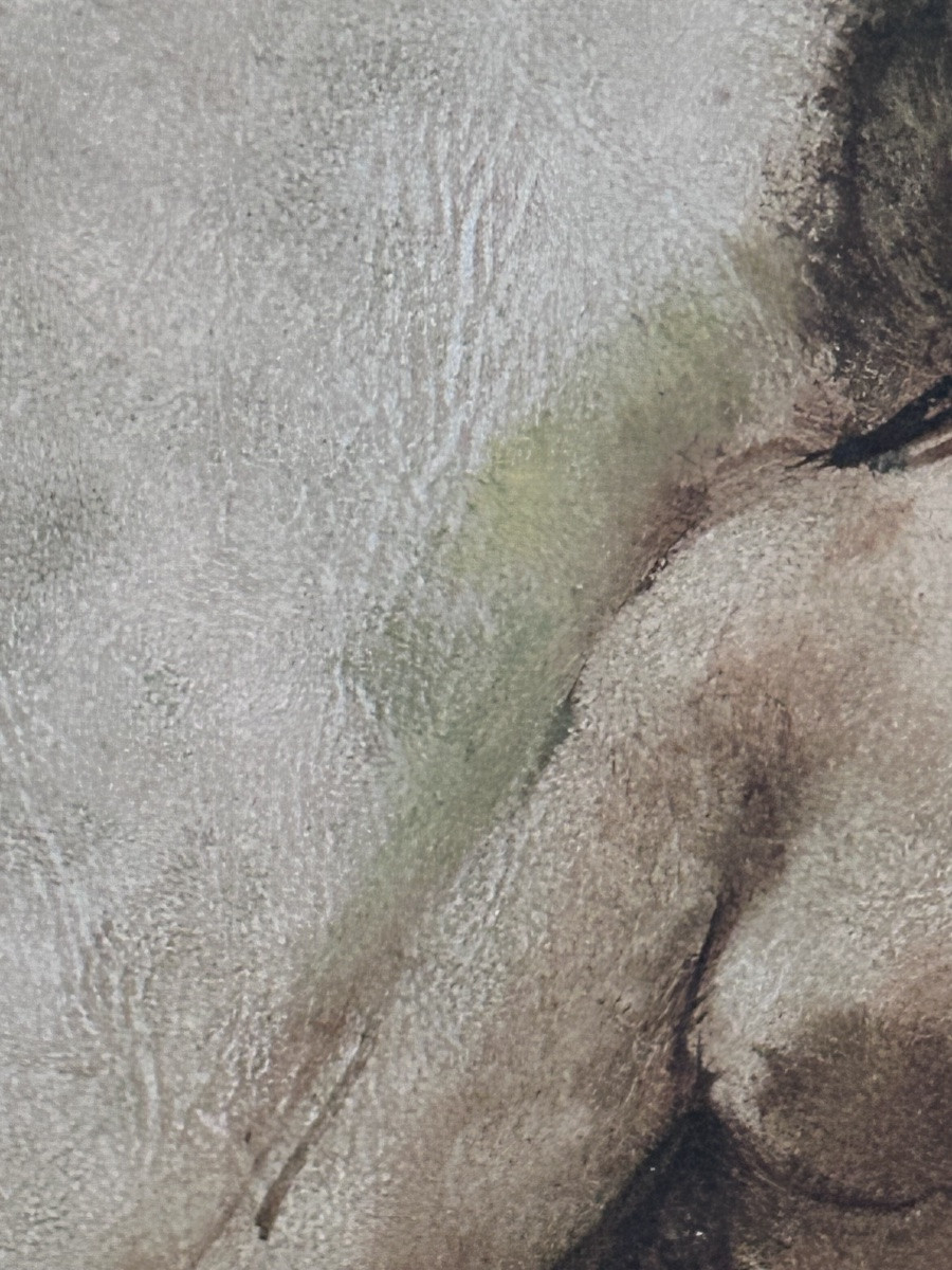 Boris Simon, nu huile sur panneau -photo-3