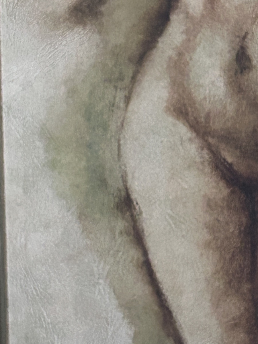 Boris Simon, nu huile sur panneau -photo-5