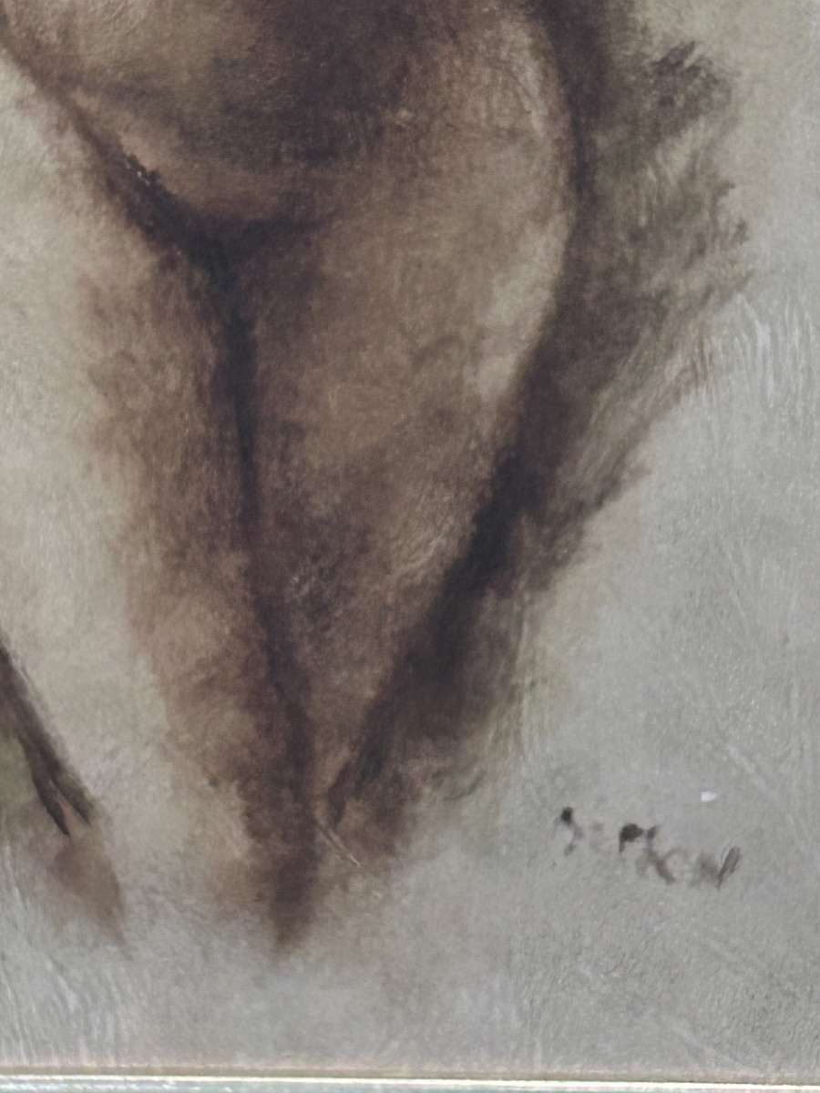 Boris Simon, nu huile sur panneau -photo-6