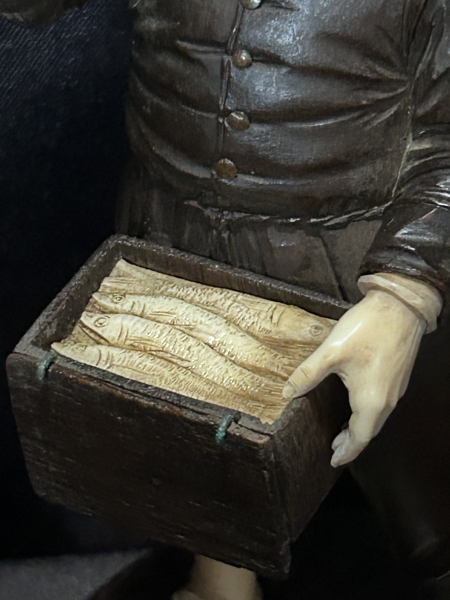 Paire de sculptures allemandes en noyer et ivoire d’après Simon Troger, 19e siècle -photo-4