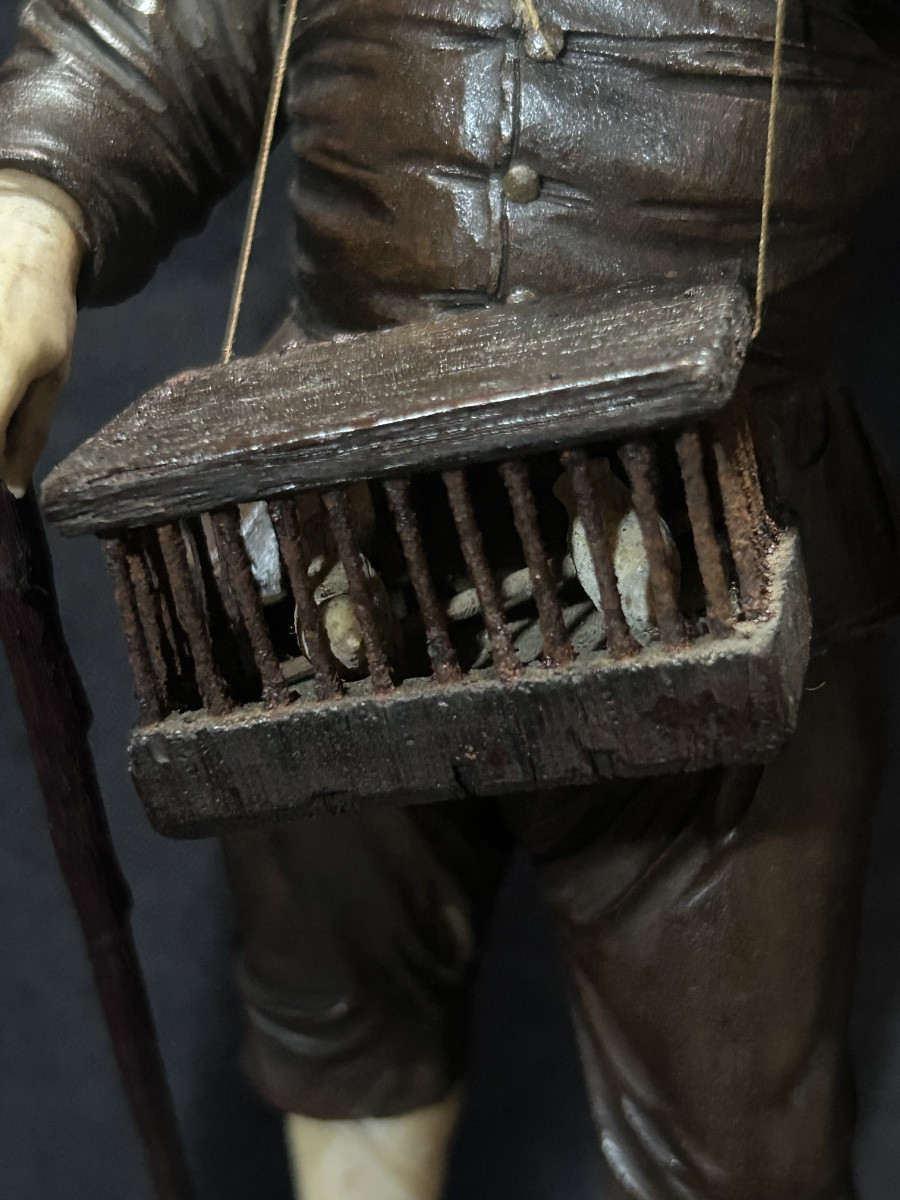 Paire de sculptures allemandes en noyer et ivoire d’après Simon Troger, 19e siècle -photo-4