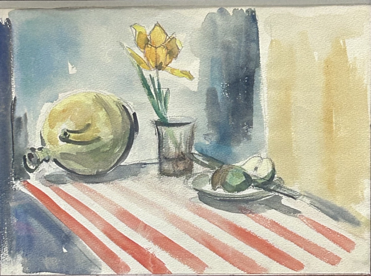 Unsigned Watercolor On Still Life Paper-photo-3