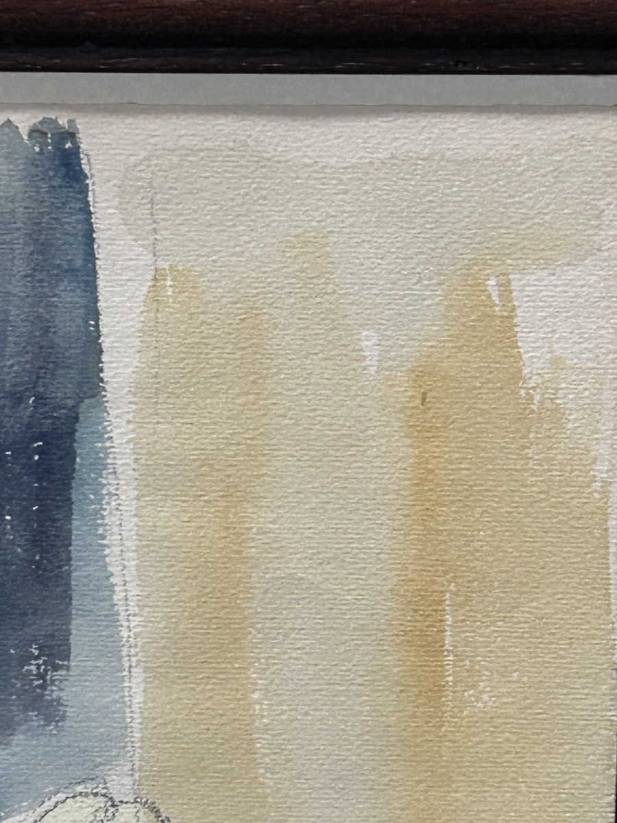 Unsigned Watercolor On Still Life Paper-photo-4