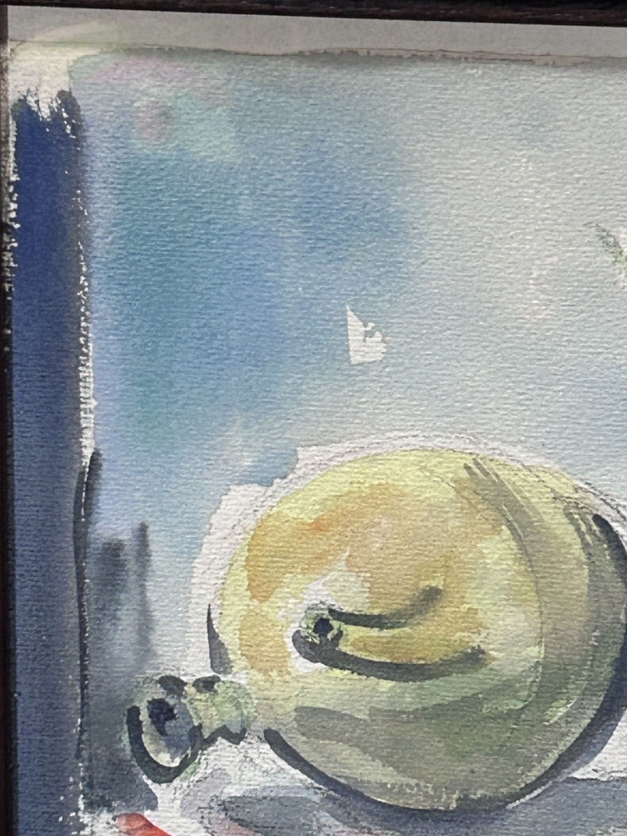 Unsigned Watercolor On Still Life Paper-photo-2