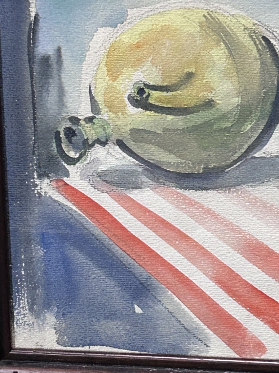 Unsigned Watercolor On Still Life Paper-photo-3