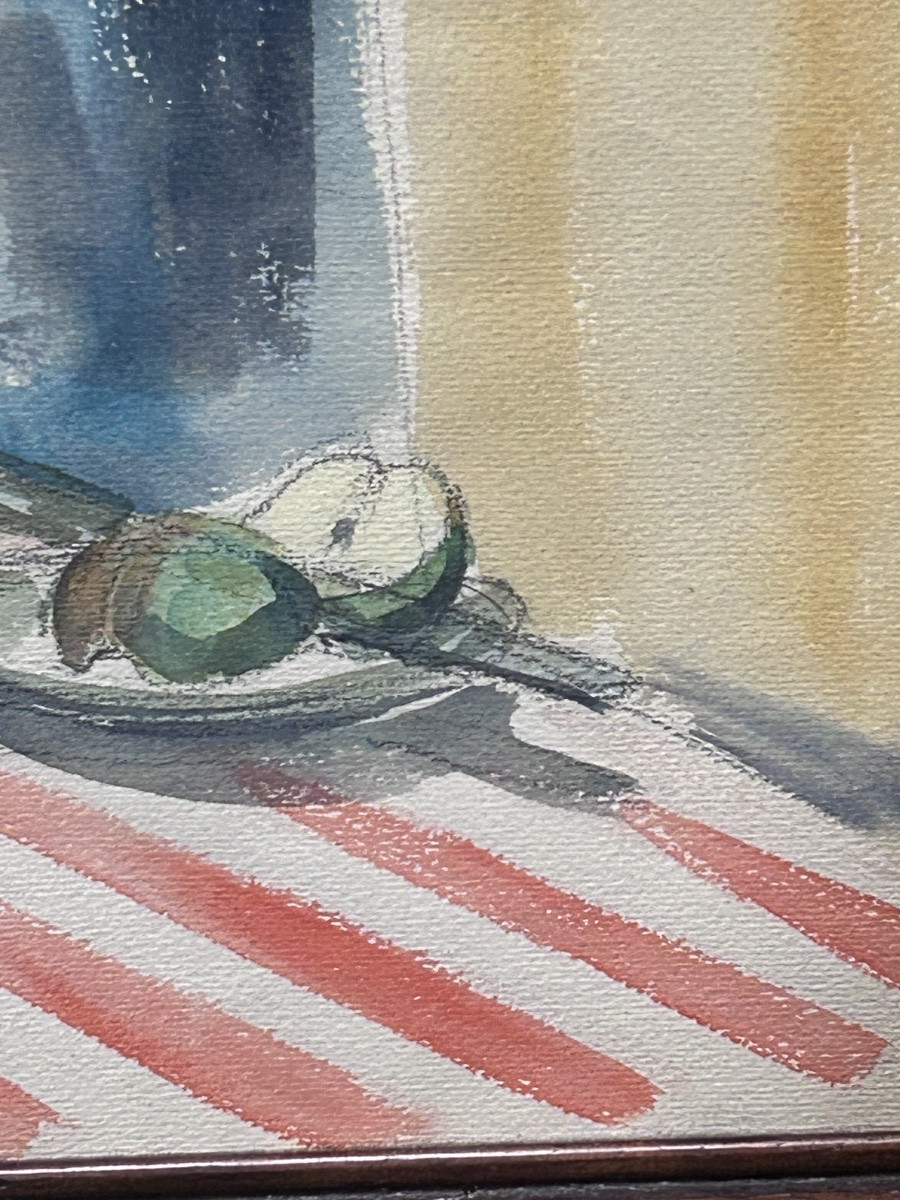 Unsigned Watercolor On Still Life Paper-photo-5