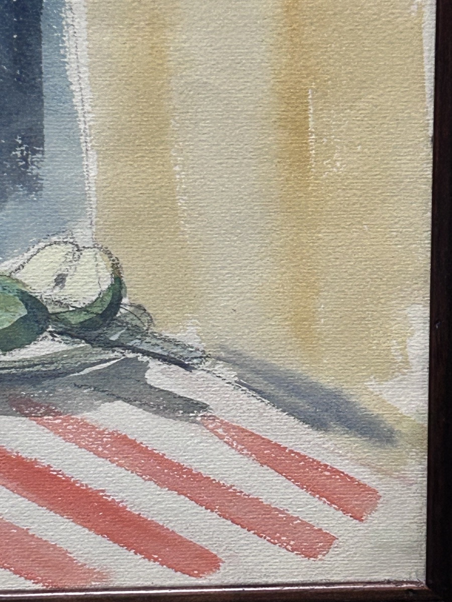 Unsigned Watercolor On Still Life Paper-photo-6
