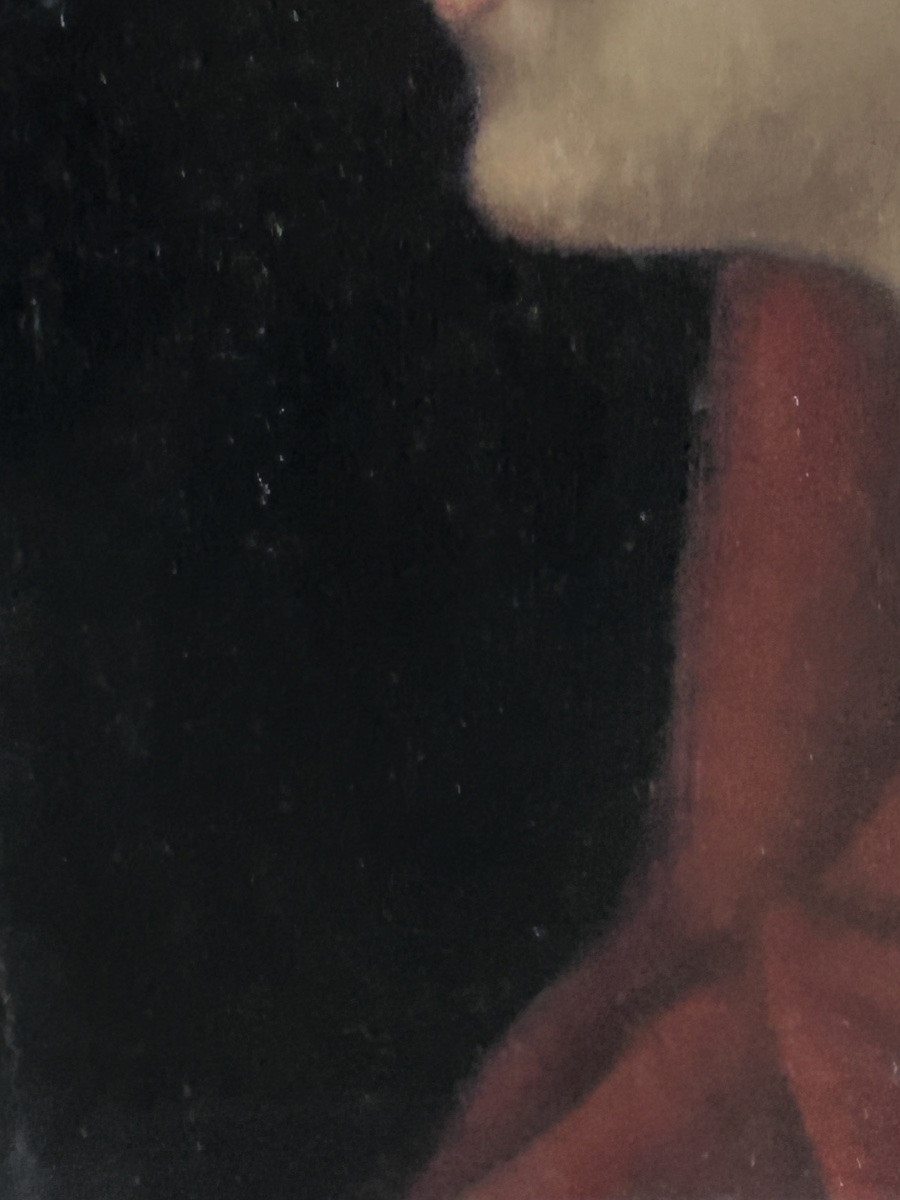 G. Machavoine, Fabiola After Henner Oil On Panel-photo-2