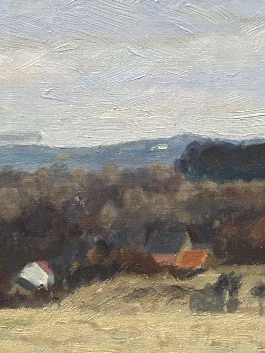 Belgian Landscape Oil On Canvas Signature To Be Defined-photo-1