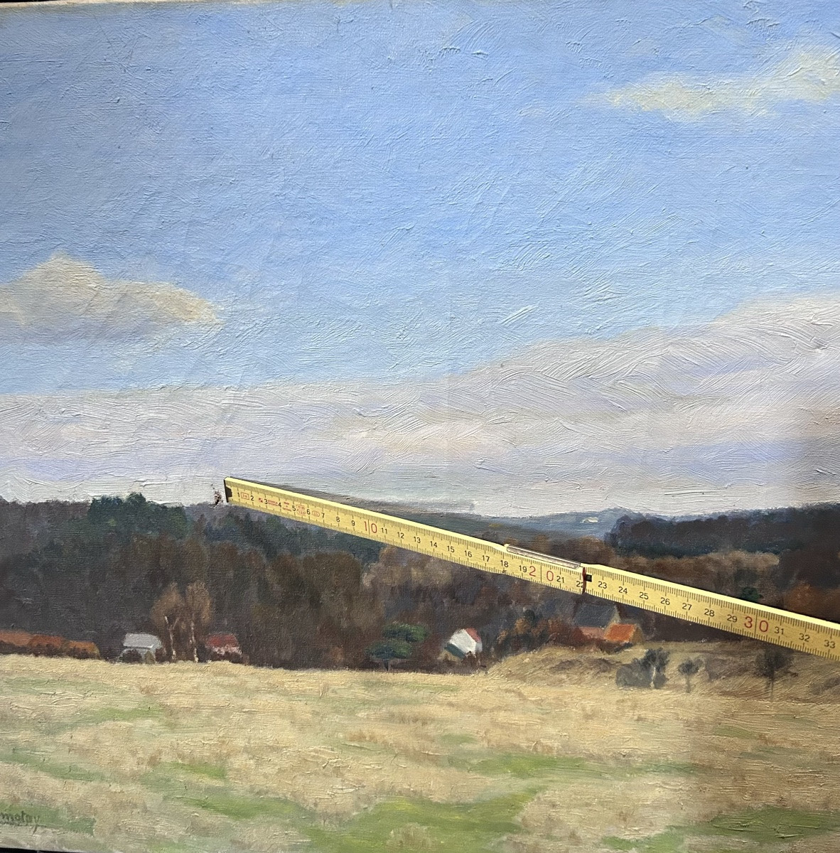 Belgian Landscape Oil On Canvas Signature To Be Defined-photo-4