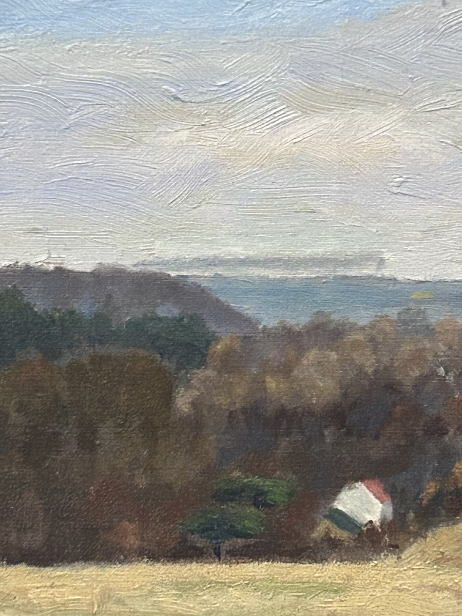 Belgian Landscape Oil On Canvas Signature To Be Defined-photo-7