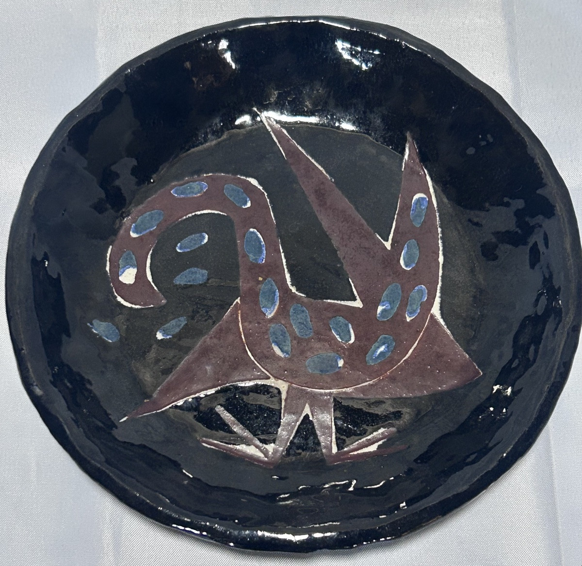 Colette Propst, Luxembourg Artist Glazed Stoneware Plate-photo-2