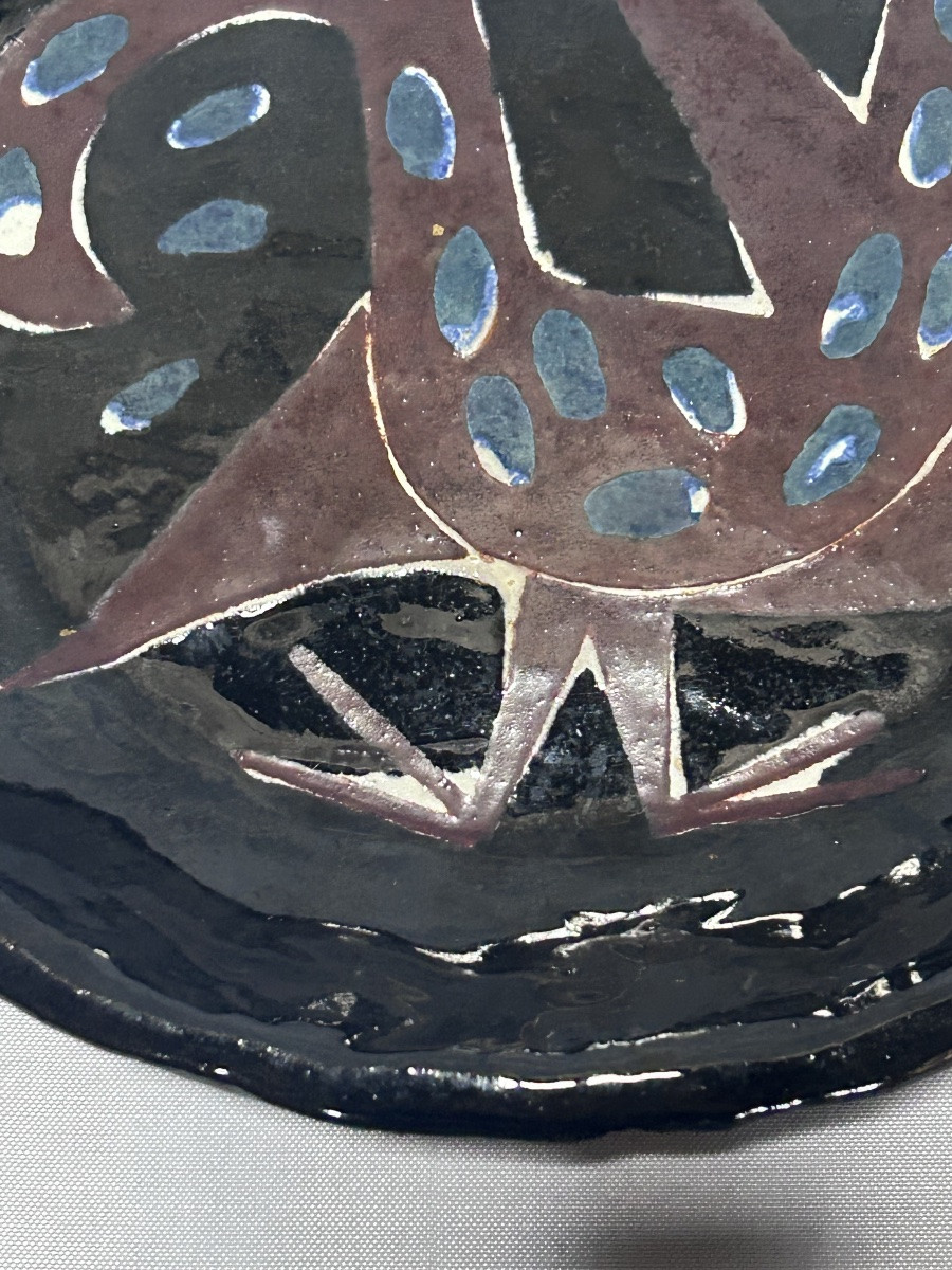 Colette Propst, Luxembourg Artist Glazed Stoneware Plate-photo-4