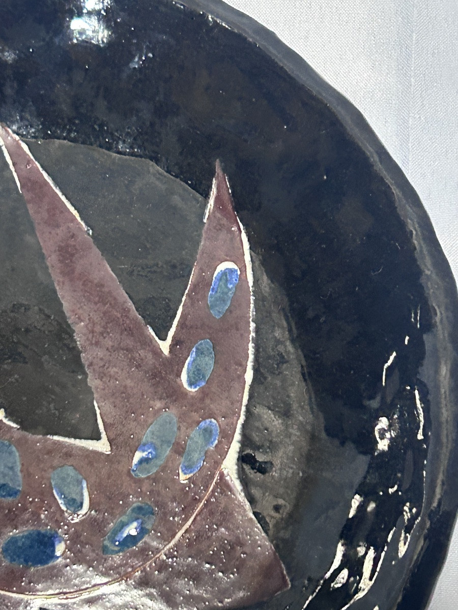 Colette Propst, Luxembourg Artist Glazed Stoneware Plate-photo-2