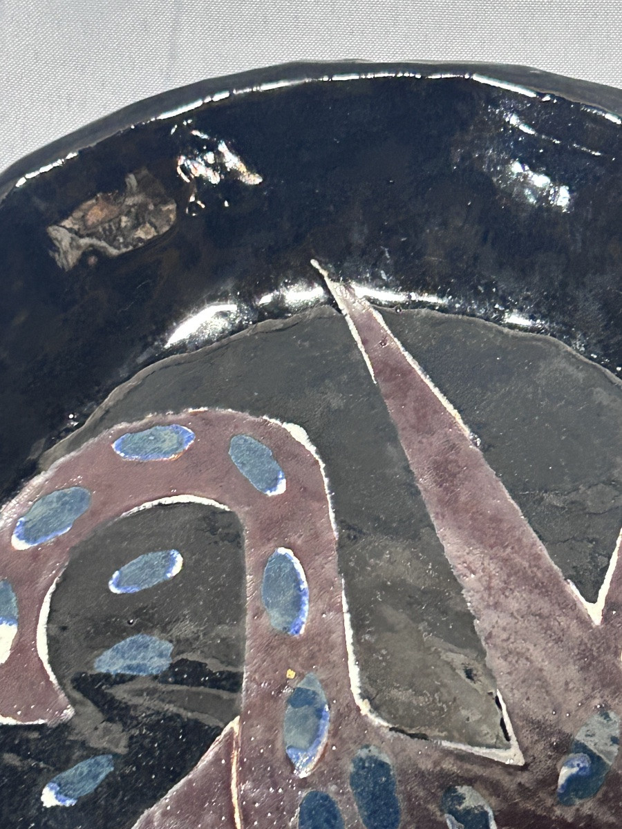 Colette Propst, Luxembourg Artist Glazed Stoneware Plate-photo-3