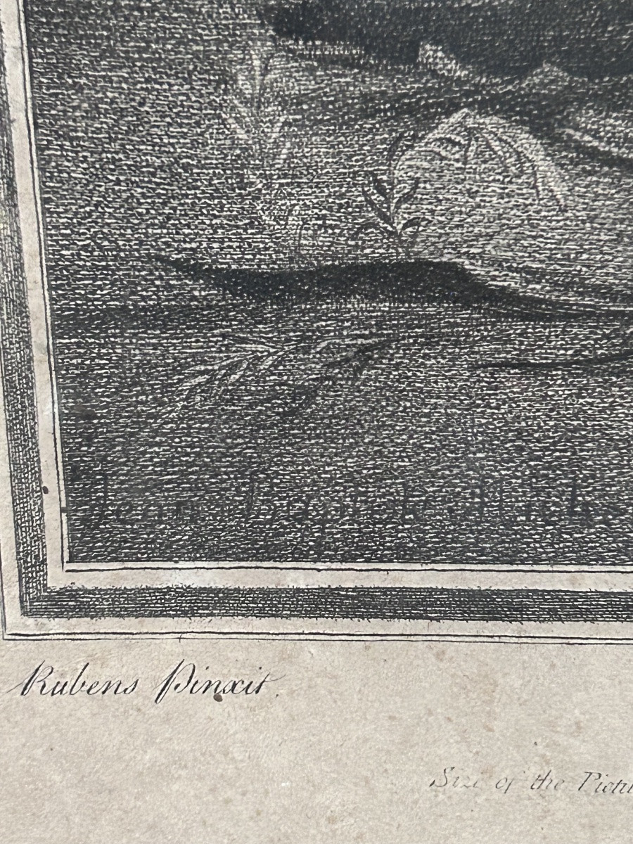 J.b Michel, Engraving « the 3 Graces » By Rubens -photo-4