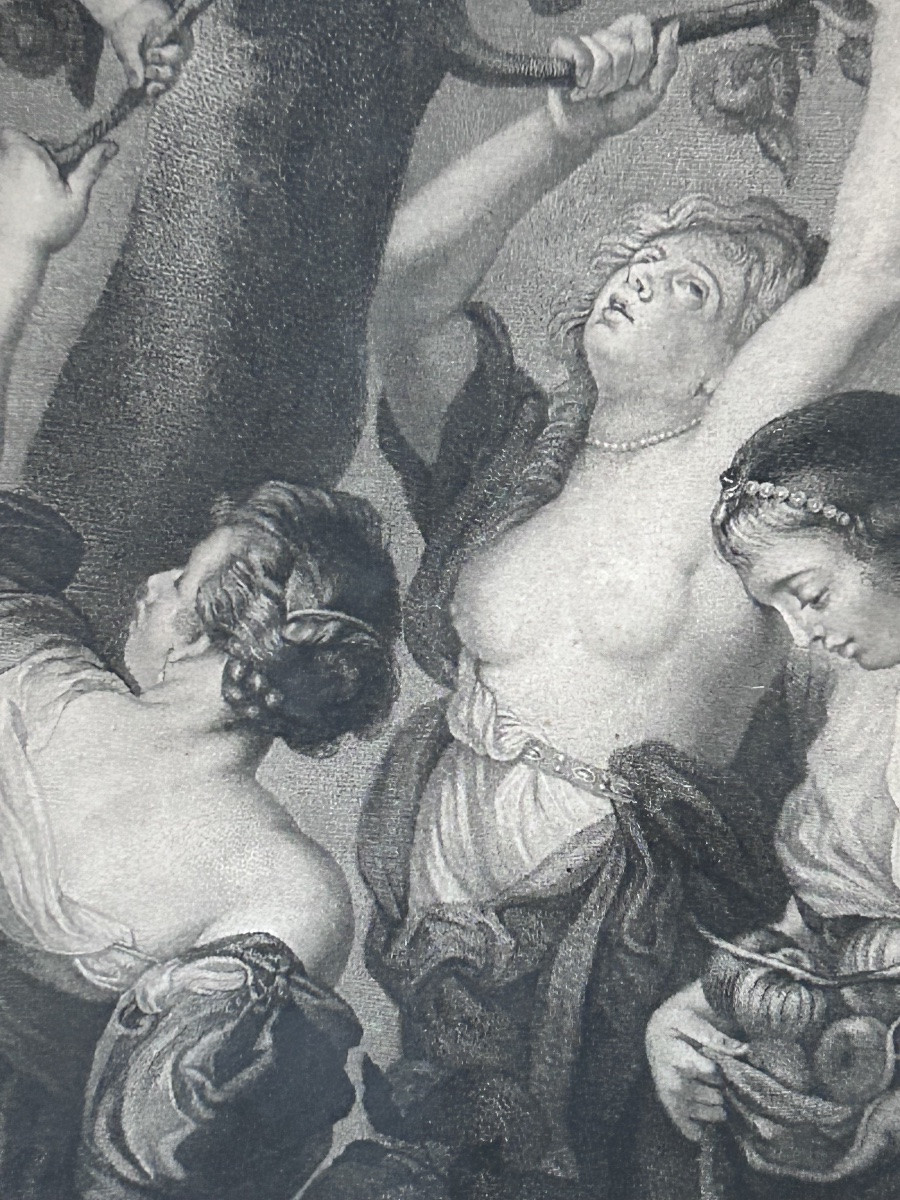 J.b Michel, Engraving « the 3 Graces » By Rubens -photo-5