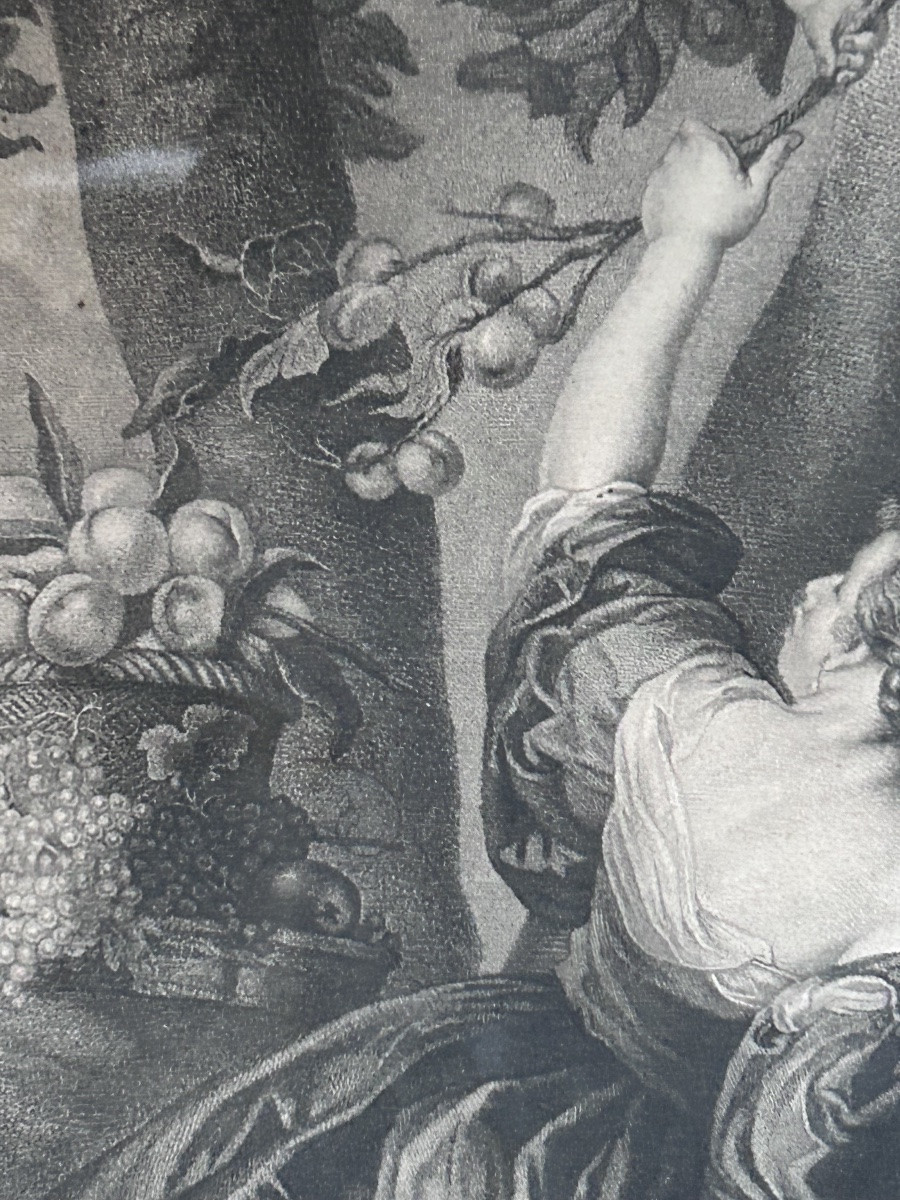 J.b Michel, Engraving « the 3 Graces » By Rubens -photo-6